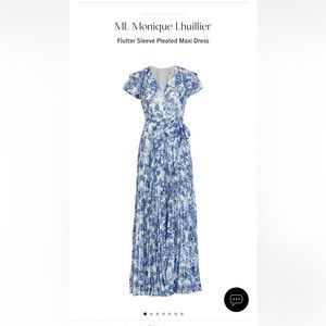 Beautiful ML Monique Lhuillier dress sz 16 from Saks . Coastal blue floral